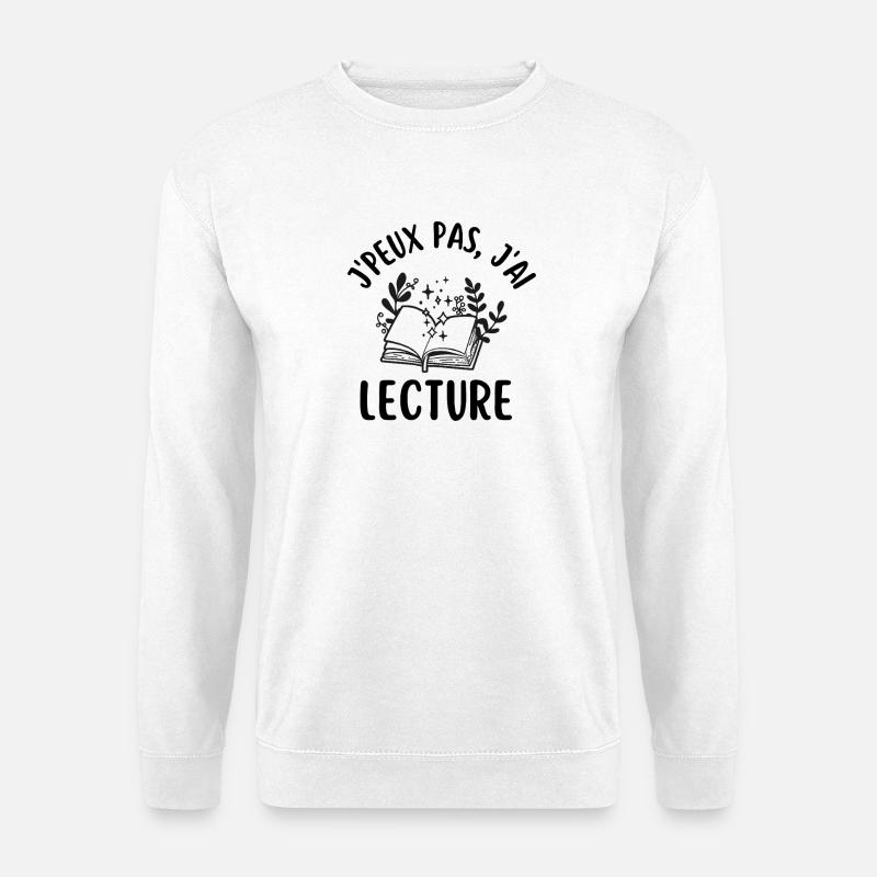 Ich kann es nicht lesen, ich - Unisex Pullover - Weiß