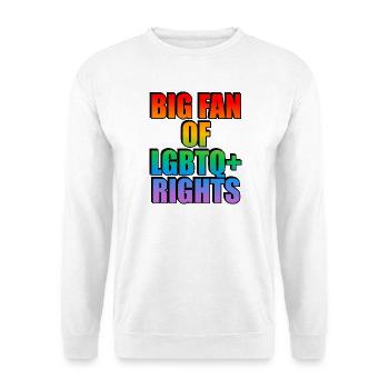 Big Fan of LGBTQ+ Rights Rainbow - Unisex Sweatshirt - white - Front