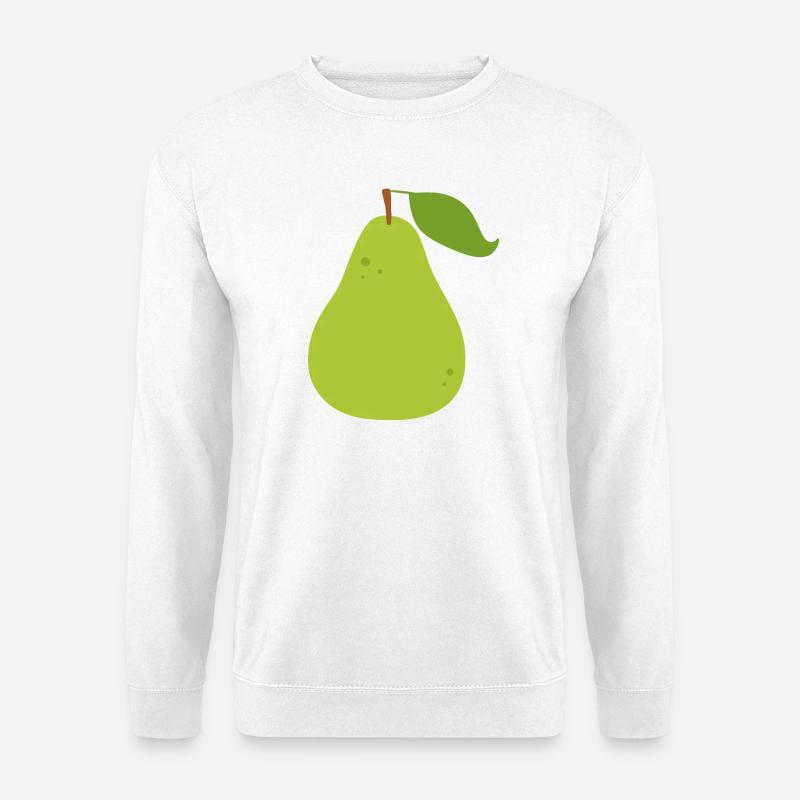 Lebendige grüne Birne Illustration - Unisex Pullover - Weiß