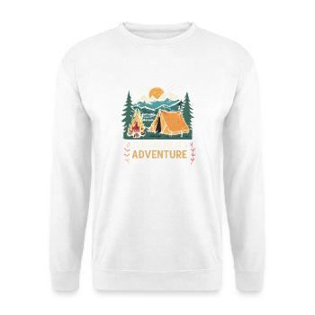 Aventure Montagne Tente Soleil Nature - Sweat-shirt Unisexe - blanc - Devant