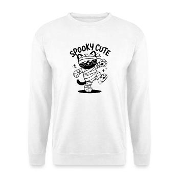 Süße Halloween Katzen Mumie - Unisex Pullover - Weiß - Vorne