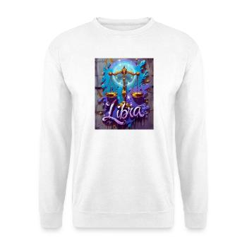 Waage - Unisex Pullover - Weiß - Vorne