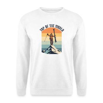 Ski Mountaineering Top of the World Retro - Unisex Sweatshirt - white - Front