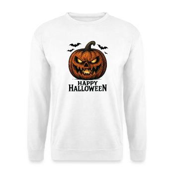 Spooky Pumpkin Halloween Shirt - Unisex Sweatshirt - white - Front
