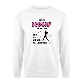 Squash Spielerin Mama Squasherin Mutter Frau - Unisex Pullover - Weiß - Vorne