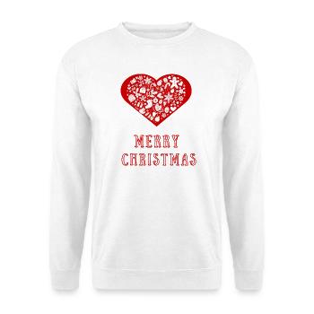 Heart Of Christmas Icons Pattern - Unisex Sweatshirt - white - Front