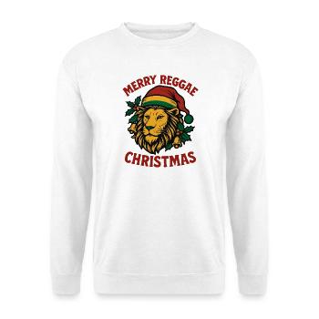 MERRY REGGAE CHRISTMAS Lion Rastafari - Unisex Sweatshirt - white - Front