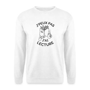 I can't I read it - Unisex Sweatshirt - white - Front