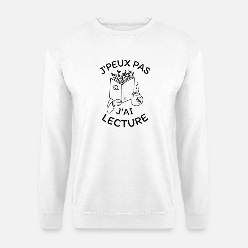 I can't I read it - Unisex Sweatshirt - white