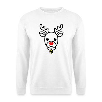 Renne mignon | Rudolph pour Noël - Sweat-shirt Unisexe - blanc - Devant