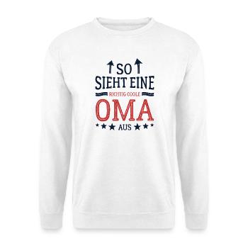 So sieht eine coole Oma aus Beste Großmutter - Unisex Pullover - Weiß - Vorne