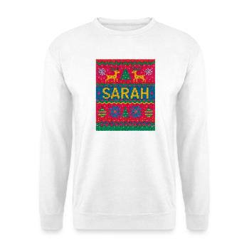 Sarah Christmas Knit Doormat - Unisex Sweatshirt - white - Front