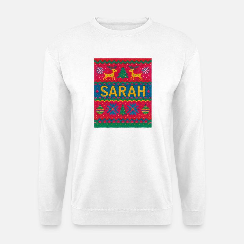 Sarah Christmas Knit Doormat - Unisex Sweatshirt - white