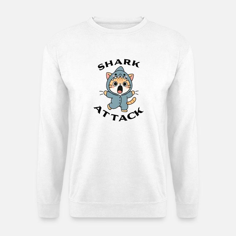 Haiangriff - Unisex Pullover - Weiß