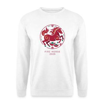 Fire Horse 2026 Emblem - Unisex Sweatshirt - white - Front