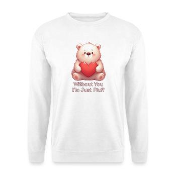Teddy Bear with a Heart - Unisex Sweatshirt - white - Front