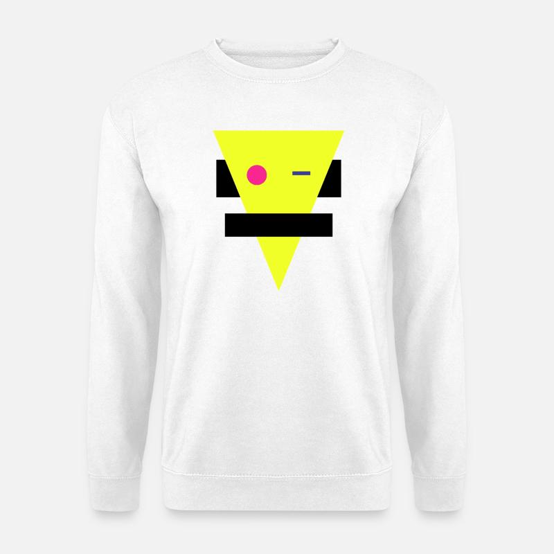 Neon Geometric Silhouette - Unisex Sweatshirt - white