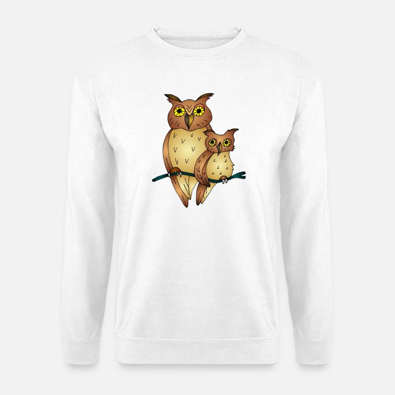 Eulen - Unisex Pullover - Weiß