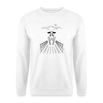 dackel skisprung skispringen wintersport - Unisex Pullover - Weiß - Vorne