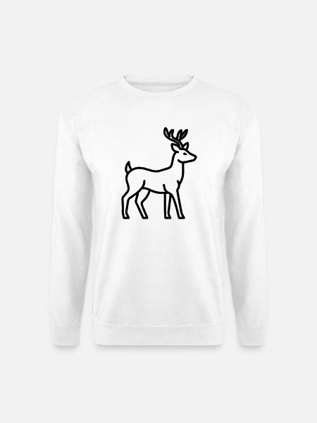 cerf - Sweat-shirt Unisexe - blanc