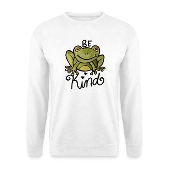 Be Kind Frog Watercolor Design - Unisex Sweatshirt - white - Front