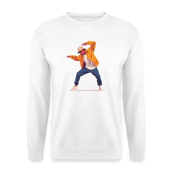 Motif de danse Personne en Breakdance Pose Dancer - Sweat-shirt Unisexe - blanc - Devant