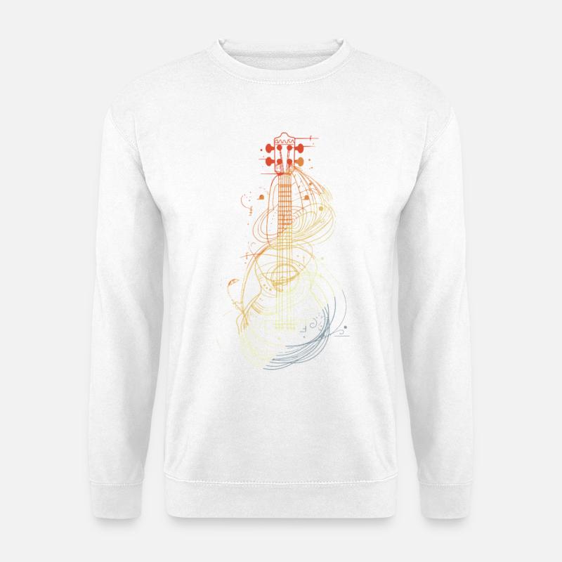 Ukulele Sketch Retro Style - Unisex Sweatshirt - white