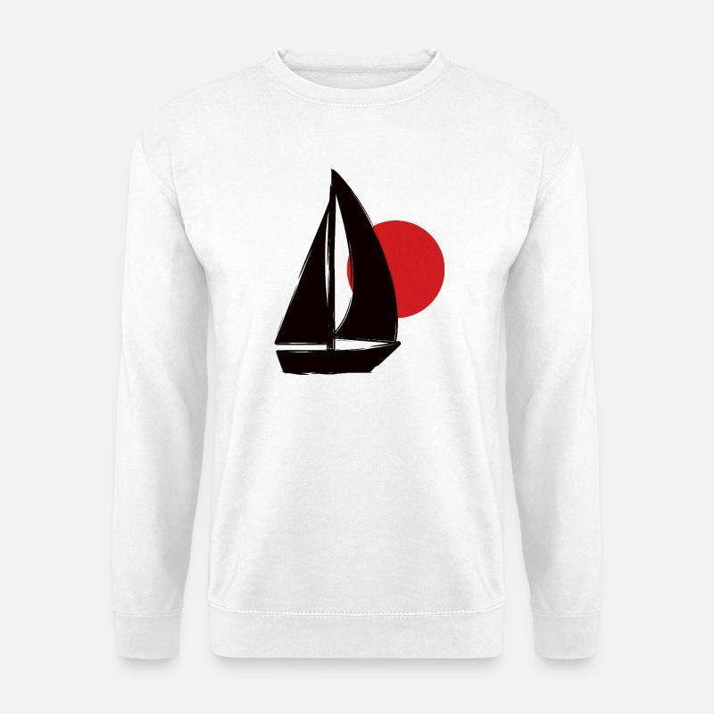 Boat before sunset - Unisex Sweatshirt - white