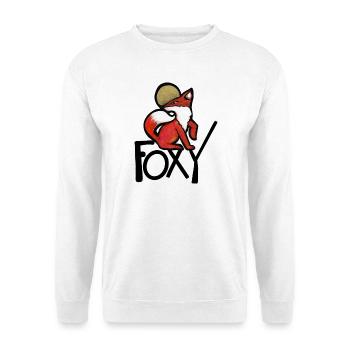 Crimson Fox with Gold Halo - Unisex Sweatshirt - white - Front