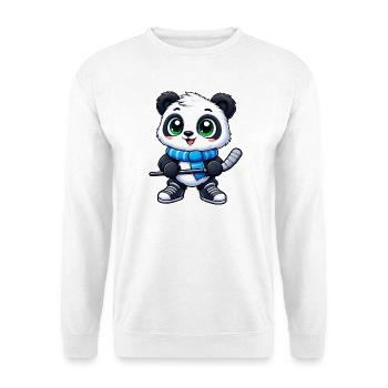 Süßer Panda Eishockeyspieler Cartoon Wintersport - Unisex Sweatshirt - white - Front