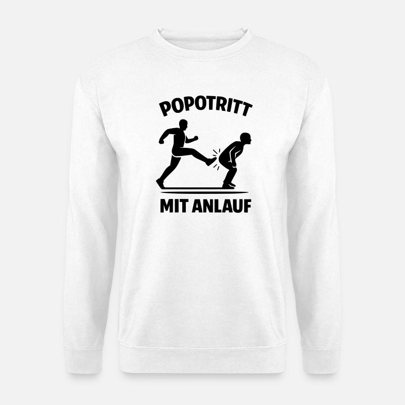 popotritt mit anlauf - Unisex Pullover - Weiß