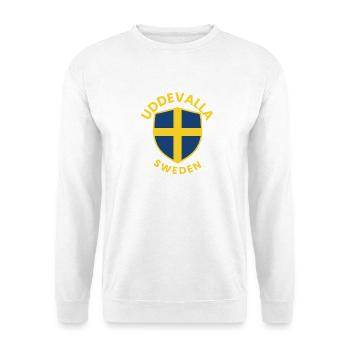 Schwedisches Schildemblem mit Fahne - Unisex Pullover - Weiß - Vorne