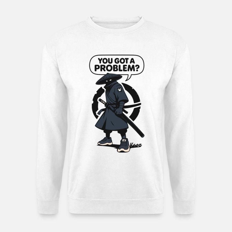 Shadow ninja with saying - Unisex Sweatshirt - white