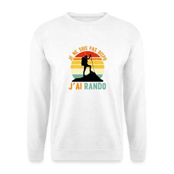 Rando Attitude: Not available, I hiked - Unisex Sweatshirt - white - Front