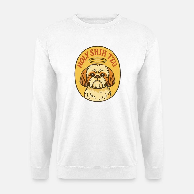 Heiliger Shih Tzu Halo-Abzeichen - Unisex Pullover - Weiß