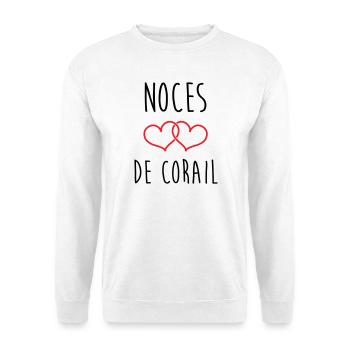 Coral Wedding 11 years of marriage - Unisex Sweatshirt - white - Front