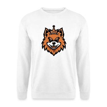 Couronne de chien de Poméranie - Sweat-shirt Unisexe - blanc - Devant