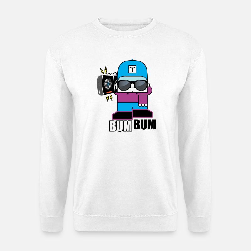BoomBox Buddy Retro Tee - Unisex Pullover - Weiß