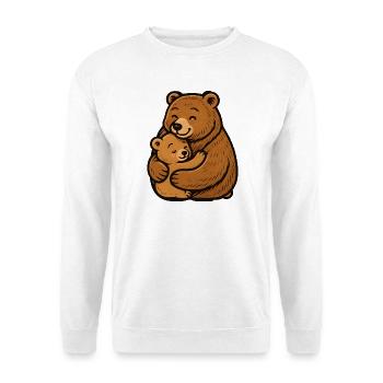 Mama und Jung Bären Umarmung - Unisex Pullover - Weiß - Vorne
