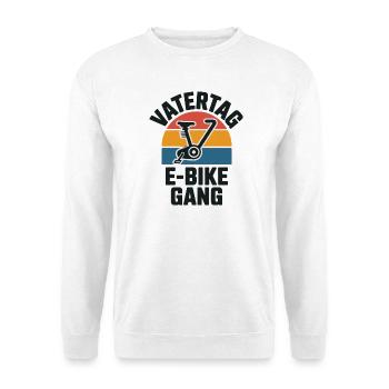 Vatertag E-Bike Gang Papa Geschenk Fahrrad Retro - Unisex Pullover - Weiß - Vorne