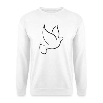 bird dove bird peace - Unisex Sweatshirt - white - Front