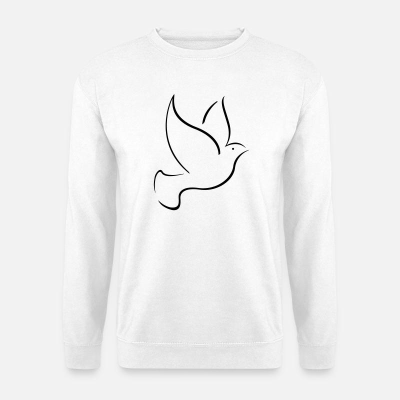 bird dove bird peace - Unisex Sweatshirt - white
