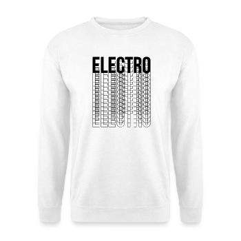 Conception de logo typographique de musique électro - Sweat-shirt Unisexe - blanc - Devant