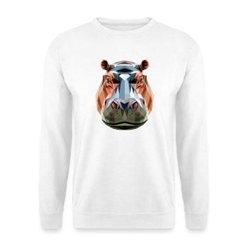 Nilpferd Flusspferd Mama Hippopotamus Cooles Hippo - Unisex Sweatshirt - white - Front