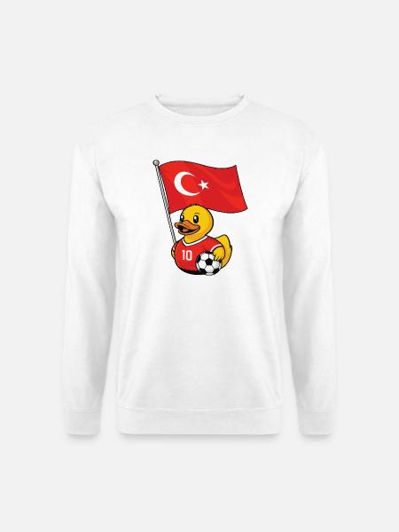 Türkei Fußball Fan Shirt für stolze Fans - Unisex Pullover - Weiß