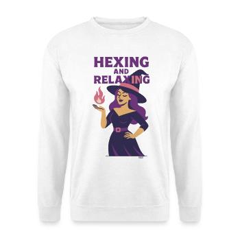 Sortilège et Sorcière Relaxante - Sweat-shirt Unisexe - blanc - Devant