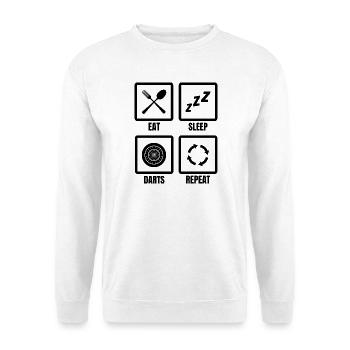 Darts Schedule - Unisex Sweatshirt - white - Front