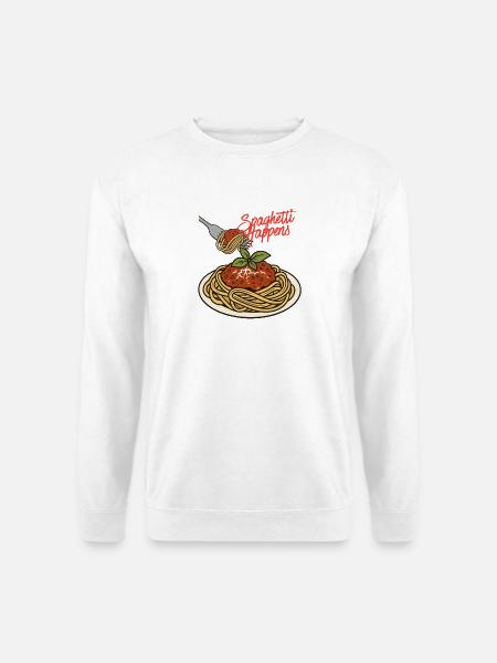 Spaghetti happens - Unisex Pullover - Weiß