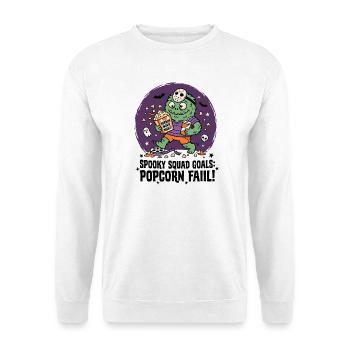 Monster Horror Fan Popcorn Filmabend - Unisex Pullover - Weiß - Vorne