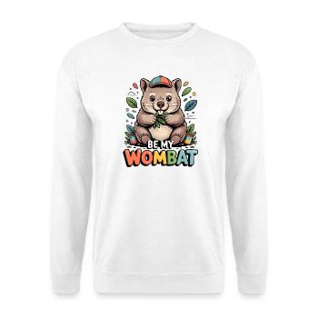 Be My Wombat – bunter Kuschel-Wombat - Unisex Pullover - Weiß - Vorne